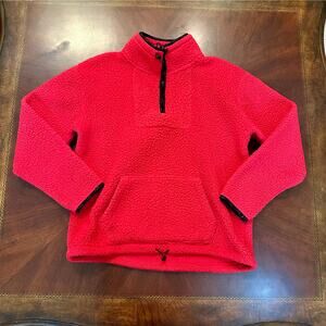 PINK 1/4 Zip Sherpa Pullover S